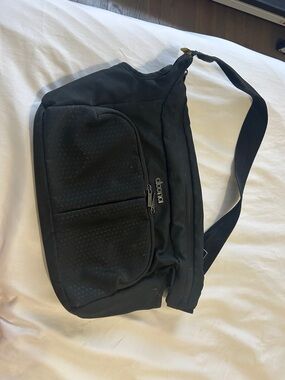 Doona Black baby diaper bag with Front Zip Pocket with changing pad